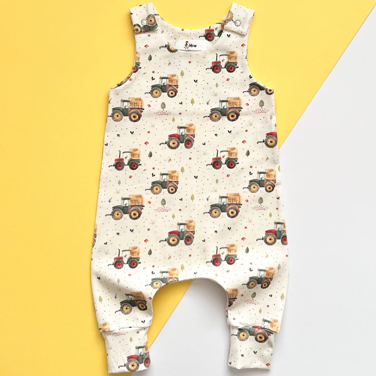 HARVEST TRACTOR DUNGAREE ROMPER
