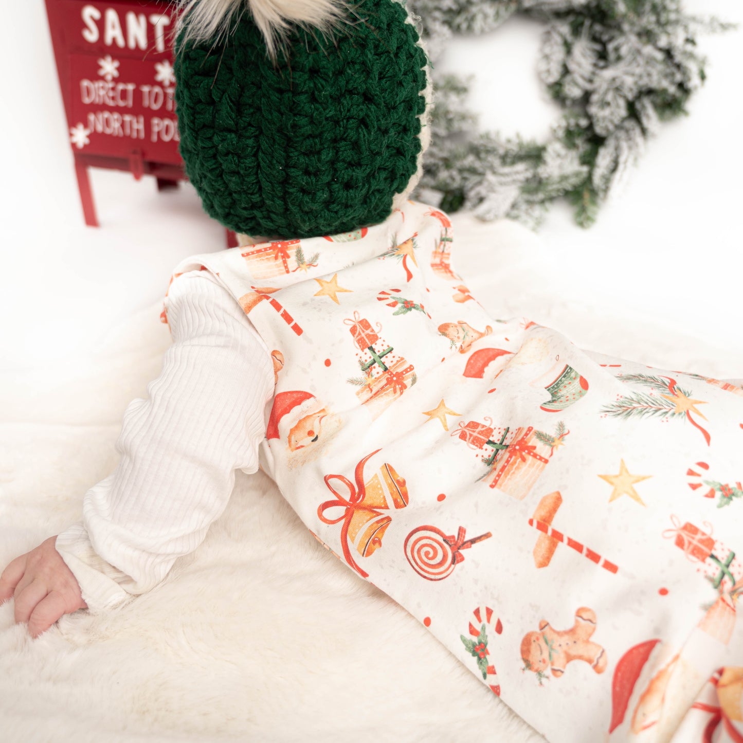 JOLLY CHRISTMAS DUNGAREE ROMPER