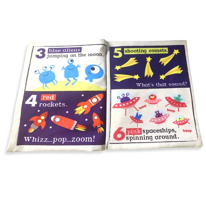 Nursery Times Crinkle Newspaper - Space Count