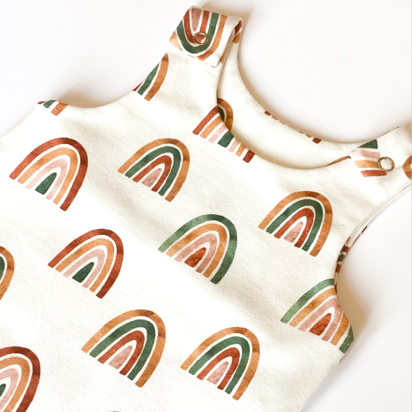 RAINBOW DUNGAREE ROMPER