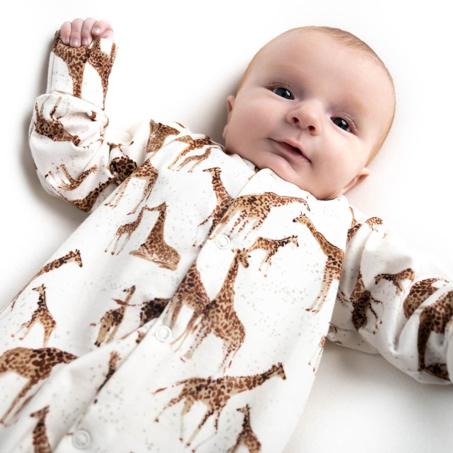 Girafe print baby sleepsuit