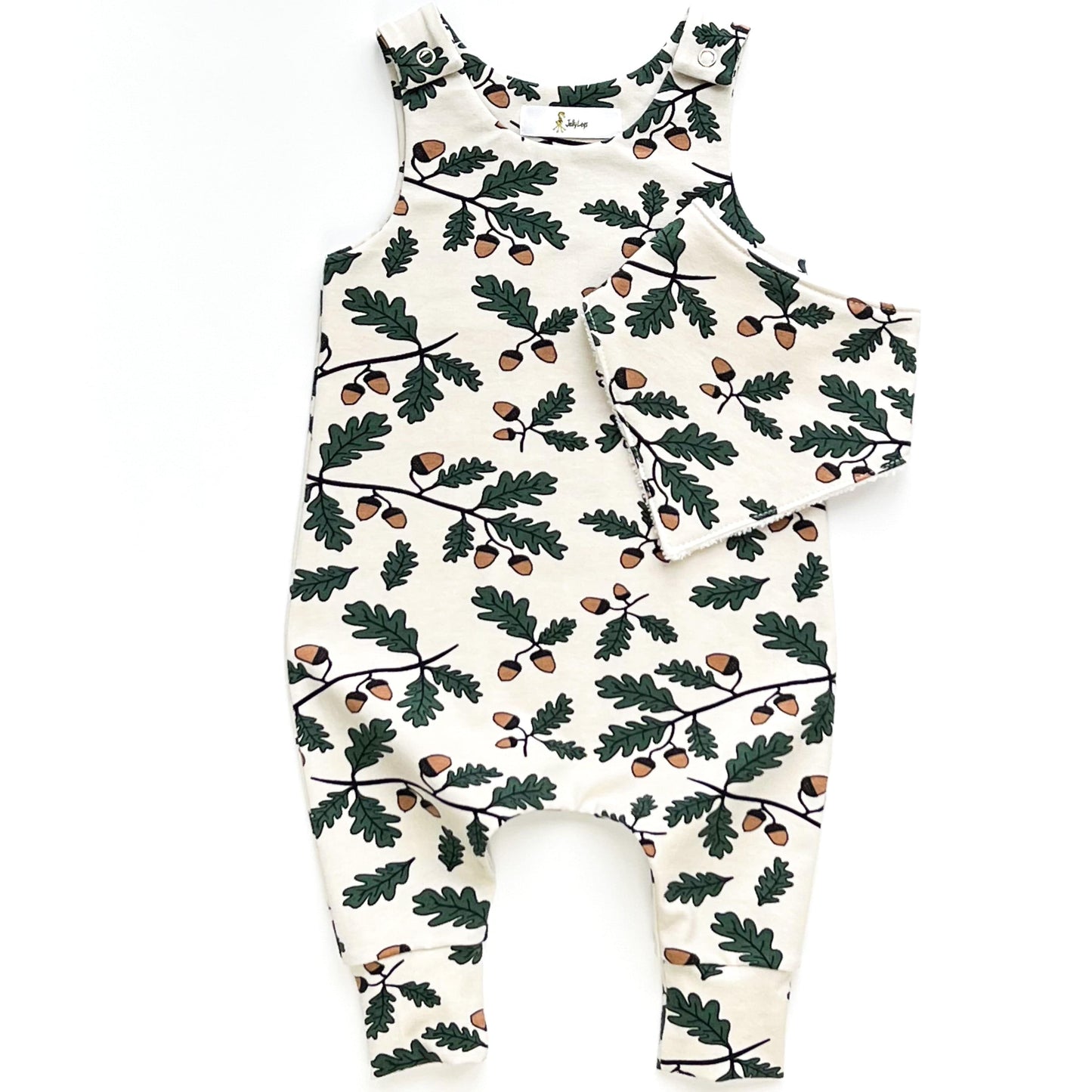 ACORNS DUNGAREE ROMPER