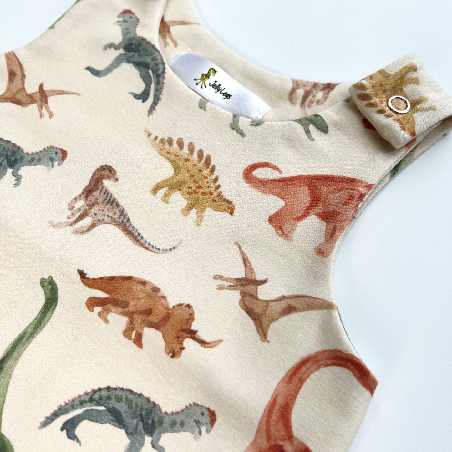 DINO DUNGAREE ROMPER