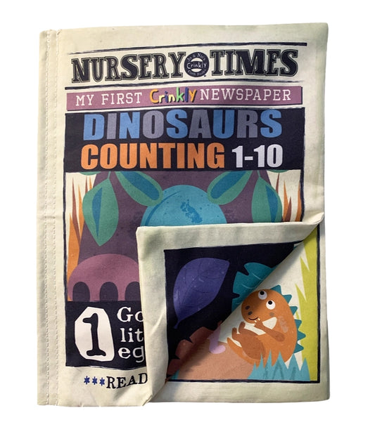 Nursery Times Crinkle Newspaper - Dinosaur Count