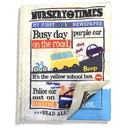 Nursery Times Crinkle Newspaper - Busy Road