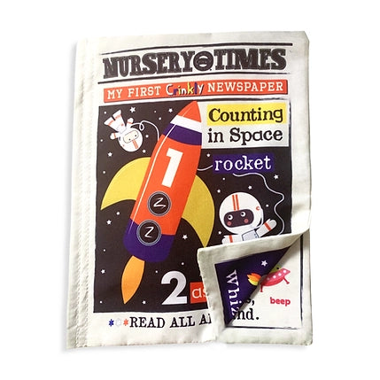 Nursery Times Crinkle Newspaper - Space Count