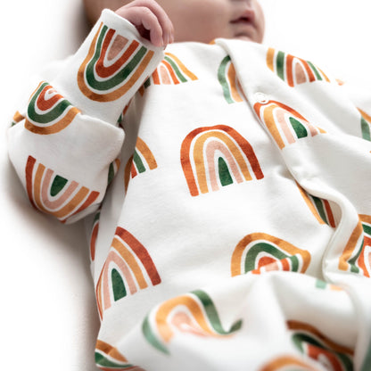 Jelly Legs UK | Rainbow baby sleepsuit | Organic cotton | new baby 