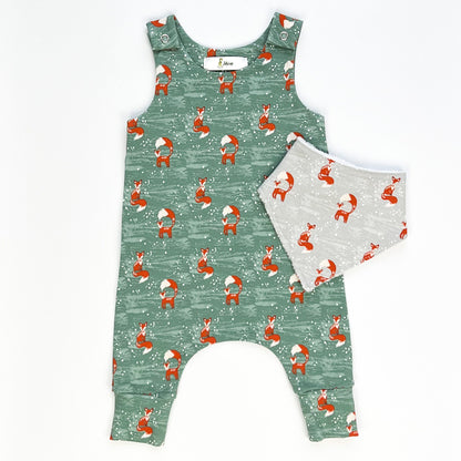 SALE FOX DUNGAREE ROMPER