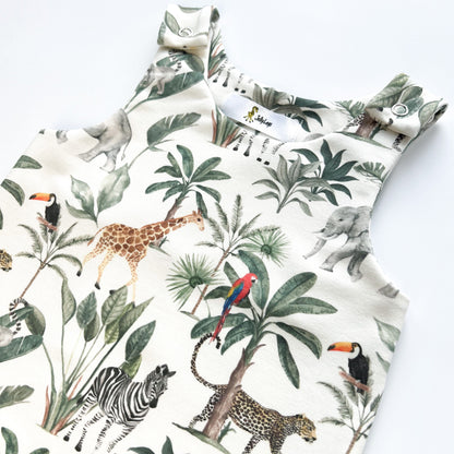 JUNGLE DUNGAREE ROMPER