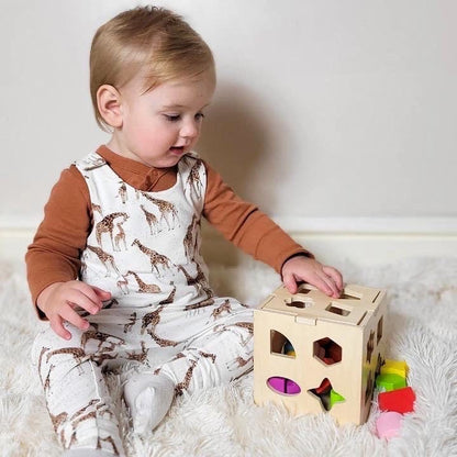 GIRAFFE DUNGAREE ROMPER