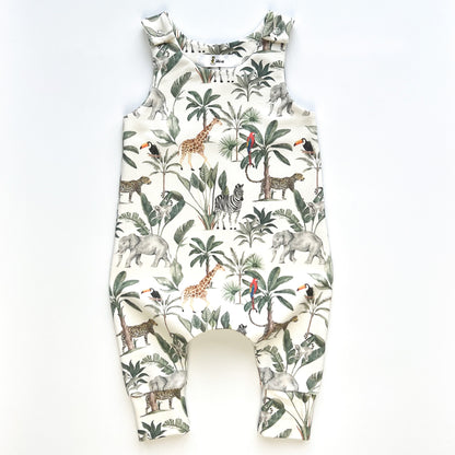 JUNGLE DUNGAREE ROMPER